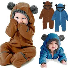 PUDCOCO/новые милые детские хлопковые комбинезоны для новорожденных мальчиков и девочек; детский зимний и весенний теплый комбинезон с капюшоном; детская одежда на молнии