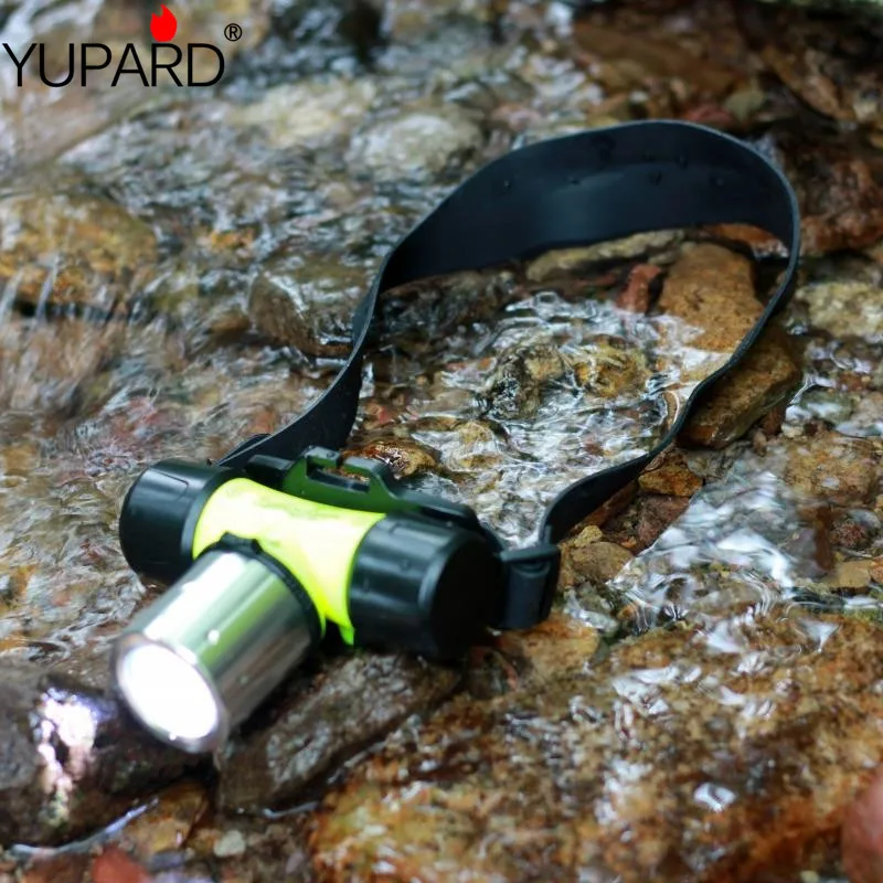YUPARD 18650 аккумулятор или 3x AAA XM L2 T6 led белый желтый свет 30 м дайвер Дайвинг налобный