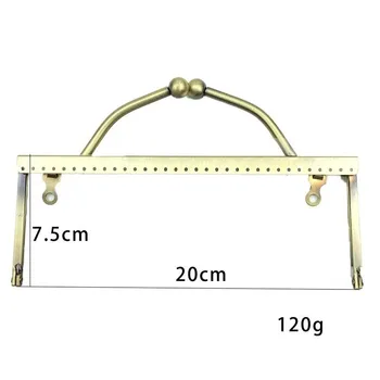 

HAOFA 20cm Square Smooth Surface Bag Accessoris DIY Metal Purse Frame Metal Fixed Handle Frame 3pcs/lot Accessories For Bag