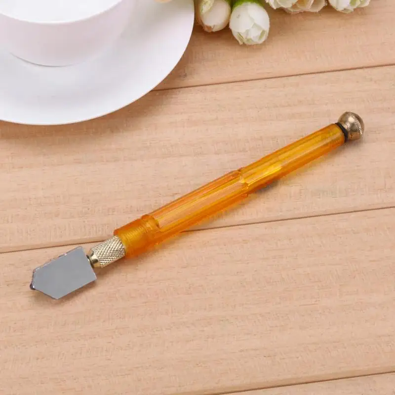 

16.8cm Single Diamond Glass Cutter Sharp Knife Wheel Blade Diamond Cutting Tool Antislip Steel Blade Oil Filled Bottle Glass Cut
