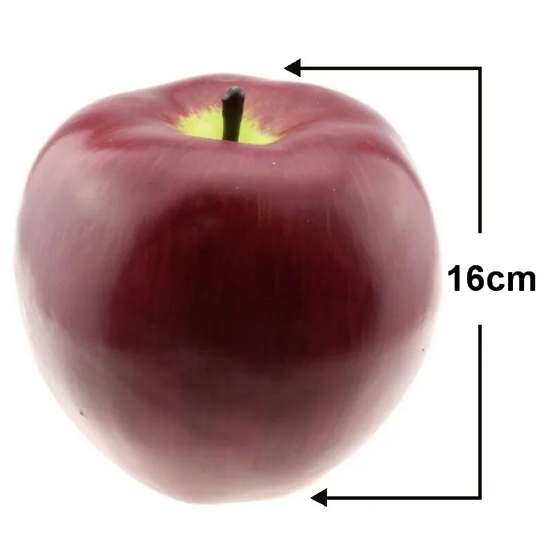 Gresorth 16 см большое яблоко искусственное украшение фрукты домашняя Рождественская вечеринка Dispaly еда игрушка-красный