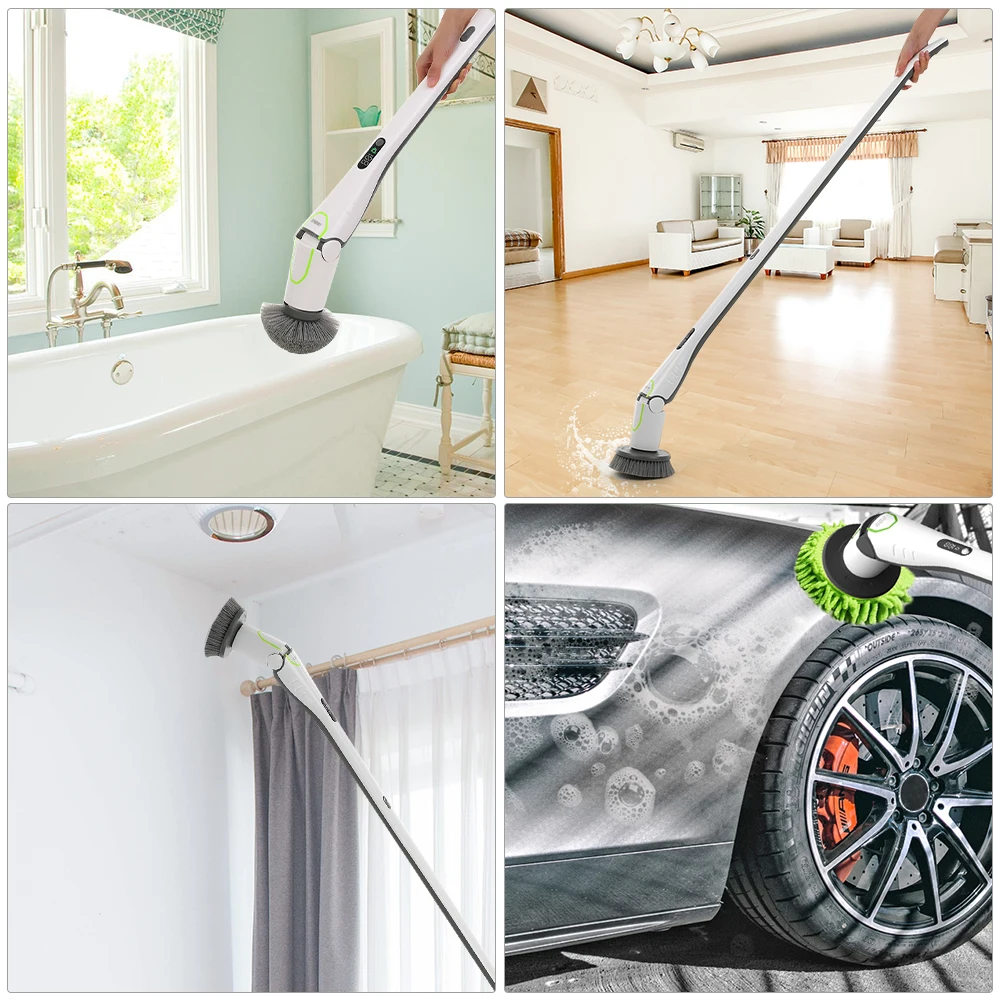 

Handheld Cleaner Brush Cordless Electric Scrubber Rechargeable Electric Scrubber Brush 360 Degrees Electric Rotatable Brush Head