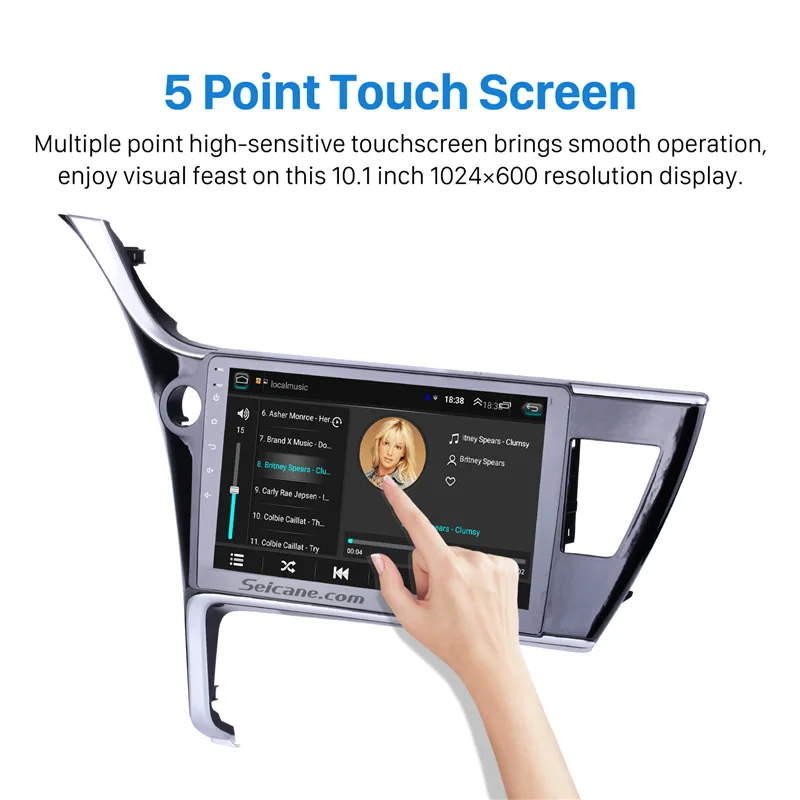 Flash Deal Harfey 10.1"Android 8.1 Car Stereo Screen Radio For Toyota Corolla(LHD) 2017 Car Multimedia player Wifi Bluetooth GPS Navigation 2