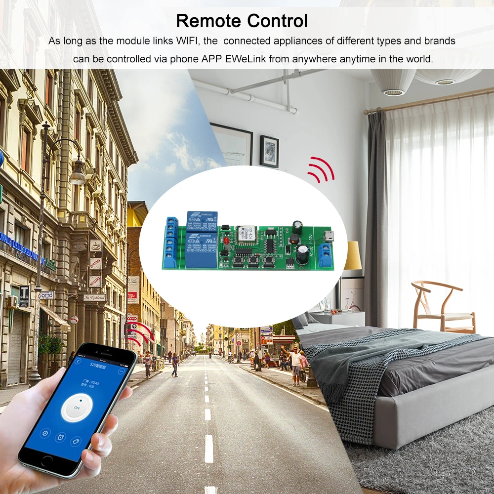 EWeLink умный Wifi переключатель универсальный модуль 2CH USB DC5V/7-32 в беспроводной переключатель таймер телефон приложение пульт дистанционного управления для умного дома