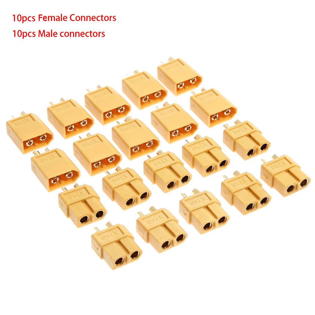 

10 Pairs XT60 High Quality Male/Female Bullet Connectors Plugs For RC Battery