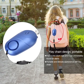 

130db Personal Security Alarm Keychain Emergency Survival Anti-rape Siren with LED Flashlight