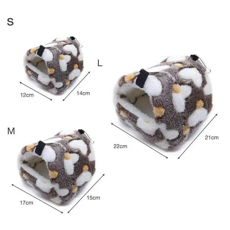 New Flannel Cat Cage Hamster Cotton Nest Sugar Glider Sleeping Bag Squirrel Mini Hedgehog Warm Winter Thickened House