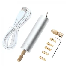 0.8-1.2Mm Mini Electric Aluminum Alloy Portable Handheld Drill With Usb Power Diy Micro- Electrical Drill Grinder For Wood Jad