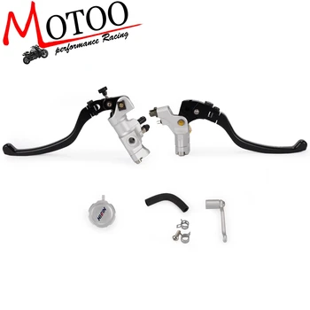 

Motorcycle Pair Brake Master Cylinder Hydraulic Right Lever 16X16 Piston and Clutch Cable Clamp Left Side For YAMAHA R3 R6 MT07