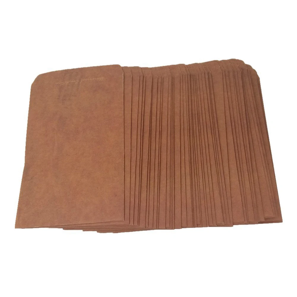 

AAAJ-50pcs Retro Style Kraft Paper Envelops Postcard Invitation Letter Stationery Paper Bag Vintage Air Mail Gift Envelope Bro