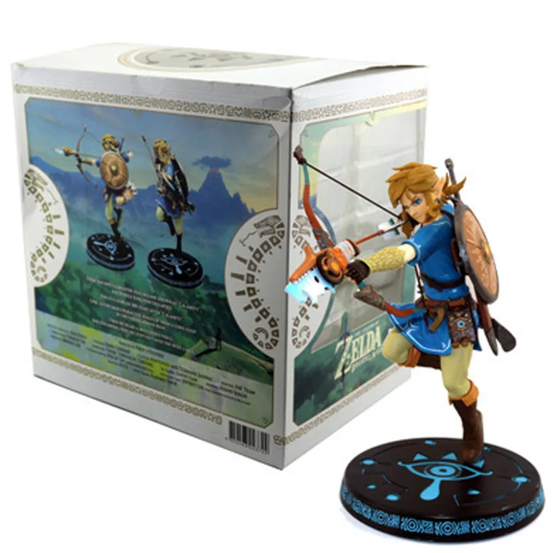 

10inch Anime Game The Legend of Zelda Breath of the Wild Link Statue PVC Action Figures toys Anime figure Toys For Kids children