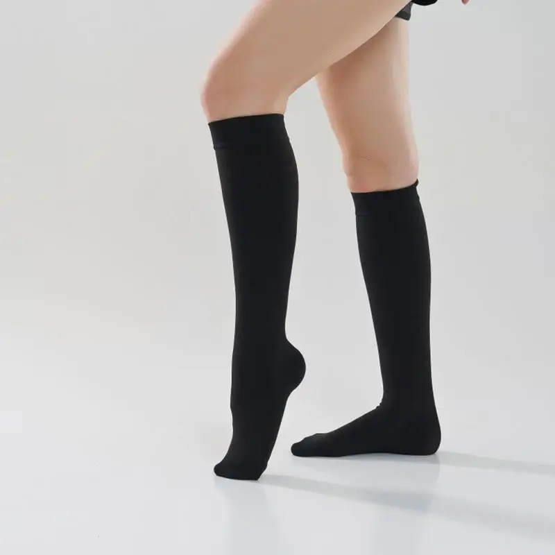 

Secondary Compression Socks Calf Open Toe Elastic Tube Stockings for Women