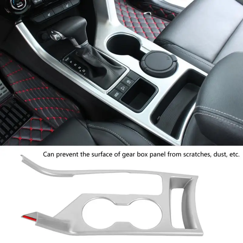 

Silver Chrome Car Gear Box Panel Cover Trim for Kia Sportage KX5 QL 2015 2016 2017 2018 Car Accessories Styling