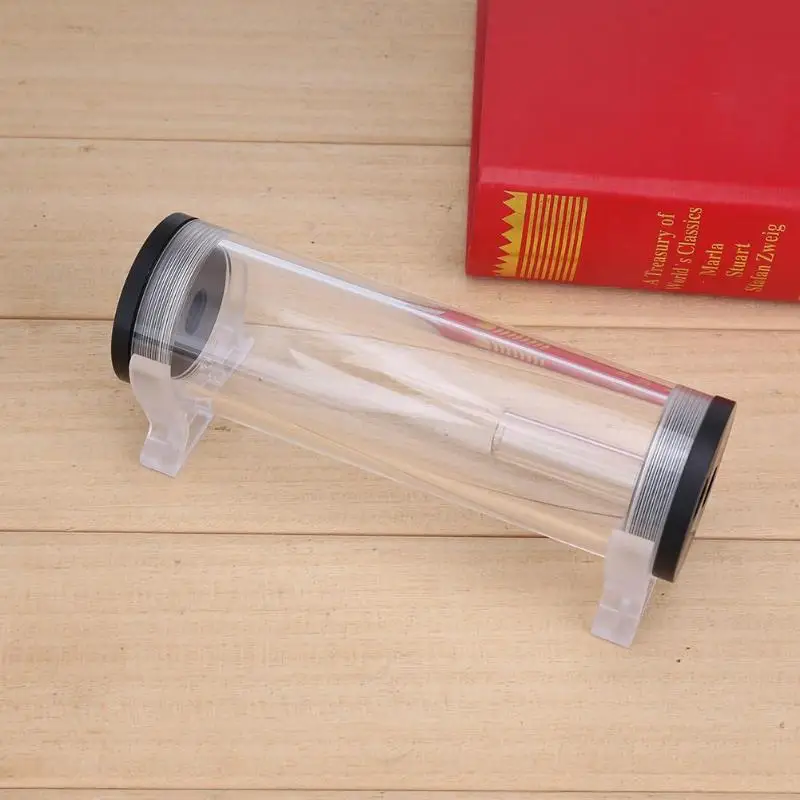 160 X 50 mm Acrylic Water Tank G1/4 Thread Cylinder Reservoir tank with L Shape Metal Buckle screws nuts for PC Water Cooling