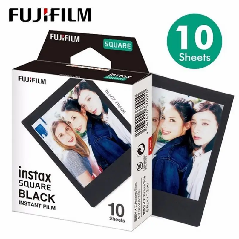 10-30 листов Fujifilm Instax Мини квадратная пленка белая/черная краевая фотобумага для Instax camera SQ10 SQ6 SQ20 Share SP-3 принтера