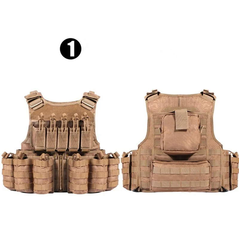 

Multi-pocket Removable Outdoor Hunting Body Protection Vest Field Shooting Training Nylon Wearproof Molle Tactical Waistcoat