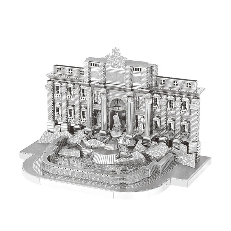 3D металлические Пазлы Fontana di Trevi наборы моделей лазерная резка сборка пазлы для