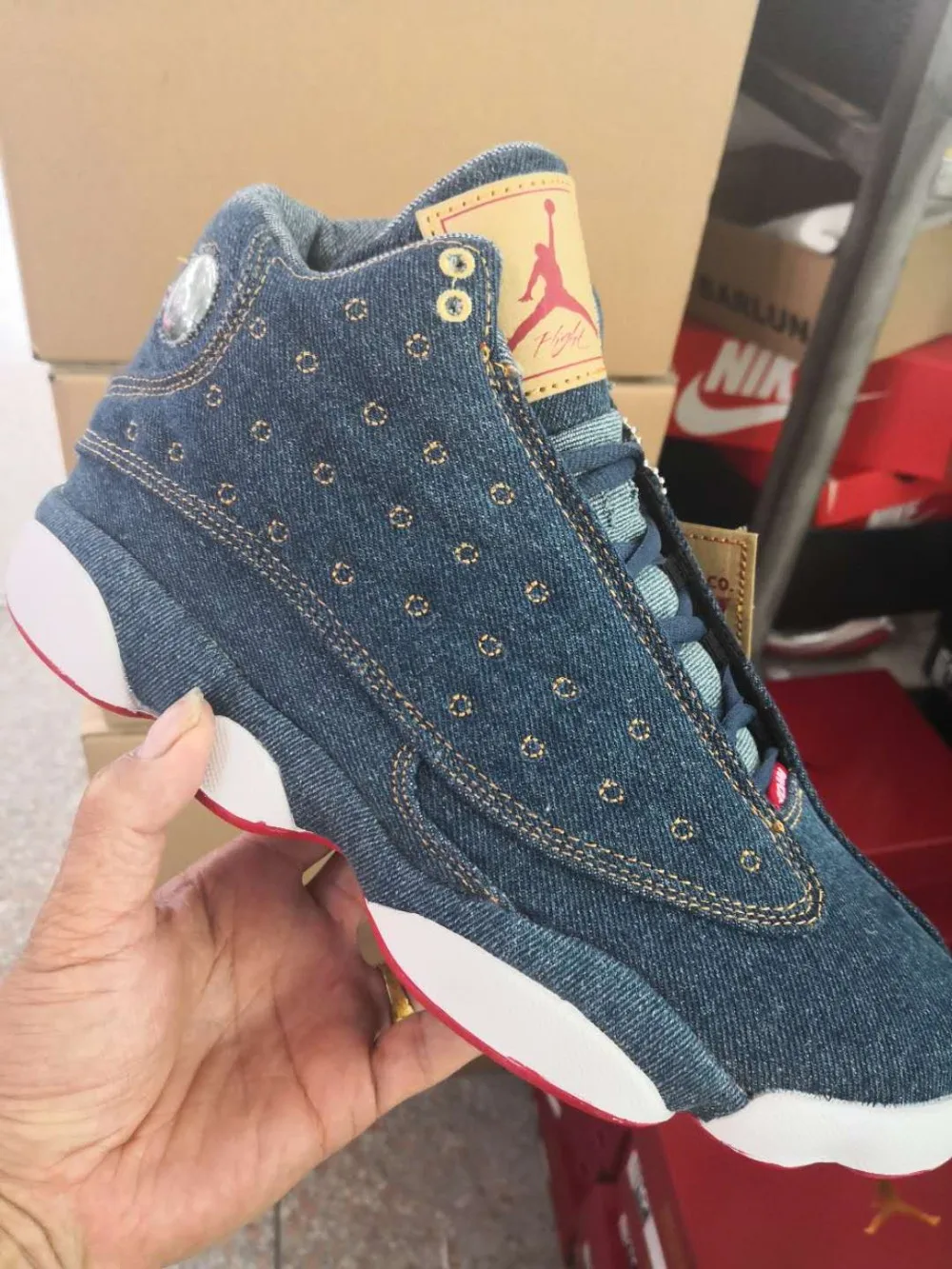 

Jordan Air Retro 13 XIII Men Basketball Shoes X LEVS Blue Breathable Men's Basketball Shoes Sports Sneakers Outdoor 41-46