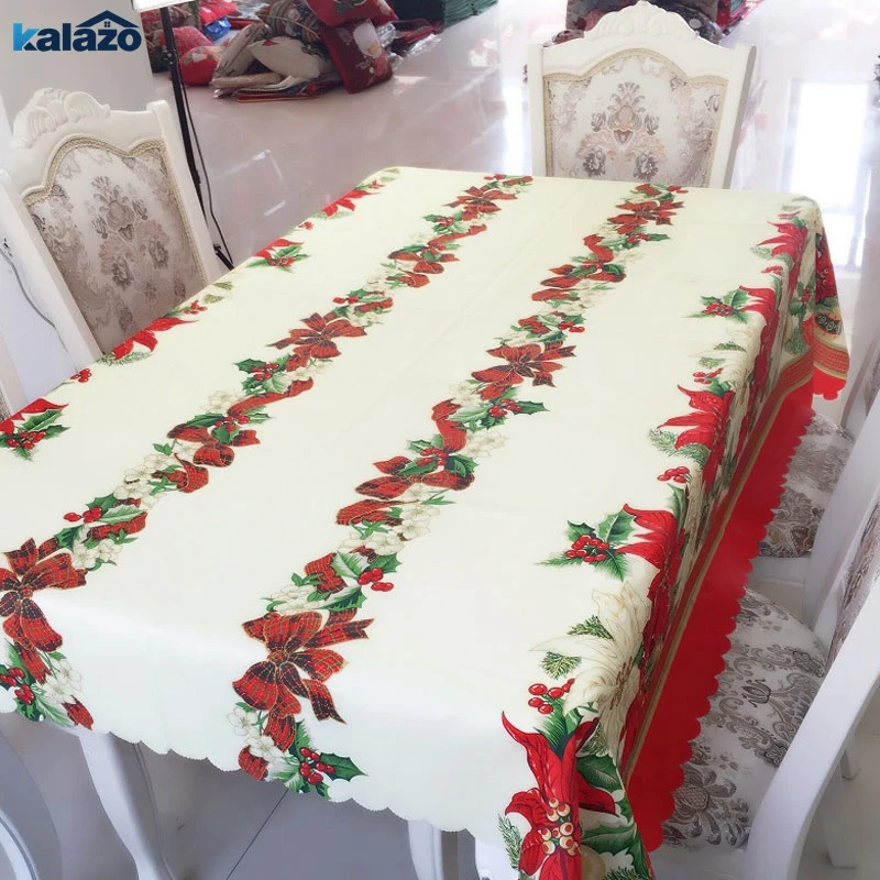  New Year Table Cloth Christmas Plastic Rectangular Table Cloth Tablecloths House Christmas Decorati