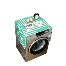 Стиральная машина барабанного типа крышка мультфильм животный узор пыленепроницаемые квадратные Чехлы многоцветный