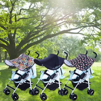 

Baby Stroller Sunshade Blocking 99% UV Breathable Universal Stroller Cover Easy To Fold, Easy To Use With Hooks And Buckles