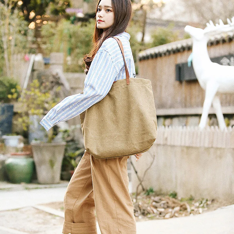 

Women's Canvas Bag High-capacity Cloth Tote Women Shopping Bag Ladies Daily Use Female Handbag Casual Beach Bag Bolsa Feminina