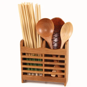 

1Pc Flatware Caddy Tableware Bamboo Drying Storage Organizer Shelf Rack Holder for Fork Spoon Chopsticks Knife