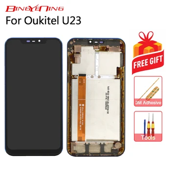 

BingYeNing New original Touch Screen LCD Display For Oukitel U23 Digitizer Assembly With Frame Replacement Parts+Disassembletool