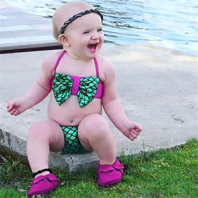 

PUDCOCO Newborn Toddler Baby Girl Mermaid Bikini Set Swimwear Swimsuit Swimming Costume