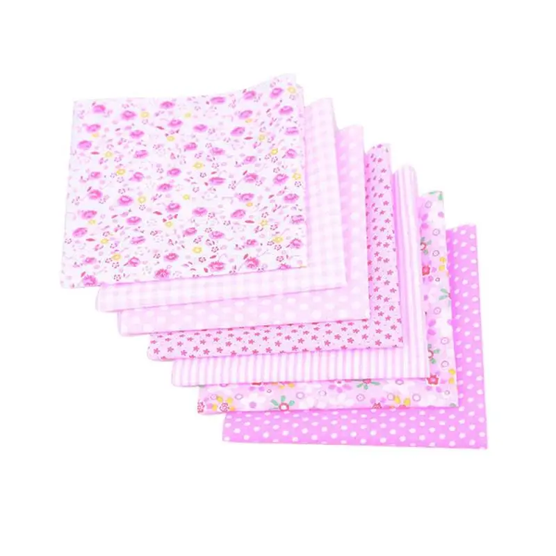 

7 color/set Cotton Fabric Printed Cloth Sewing Fabrics For Patchwork Needlework DIY Kid Handmade Material Cloth A40