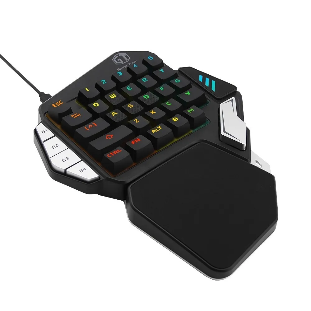 Delux T9X мини игровая клавиатура USB Проводная с одной механической клавиатурой RGB