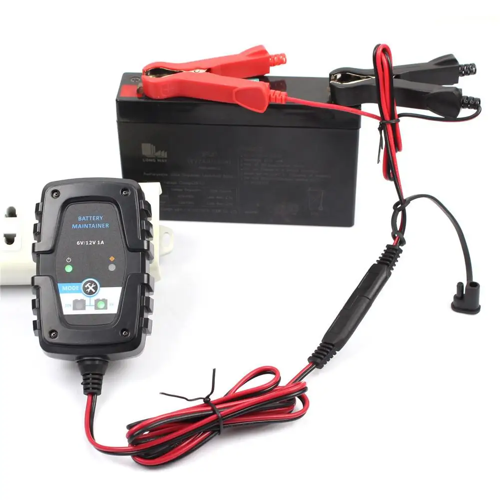 6V 12V 1A Automatic Smart Battery Charger Maintainer for Car Motorcycle