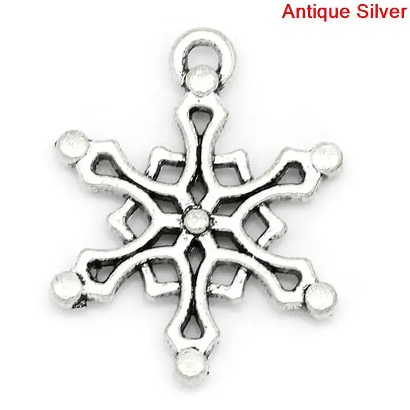 

Charm Pendants Snowflake Antique Silver 19.5x16mm,100PCs (K03257)
