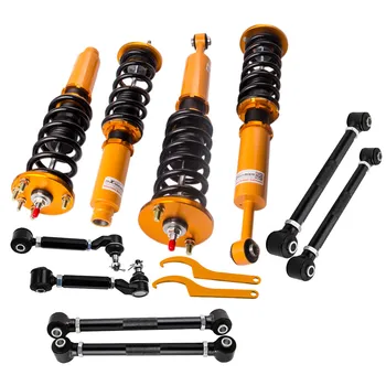 

24 Ways Adj. Coilover Set For Honda Accord 03-07 + 6 PCs Rear Camber Arms for Accord /Acura TSX 2003-2008