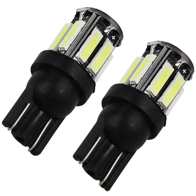 2 шт. T10 7020 10SMD Автомобильный светодиодный широкая лампа подсветки инструмент для