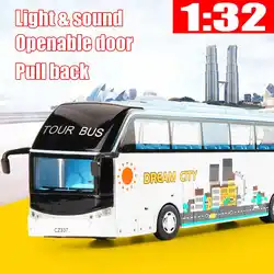 Моделирование транспортных средств туристические Автомобили 1:32 автобус модели игрушечных автомобилей открываемая дверь задерживаете