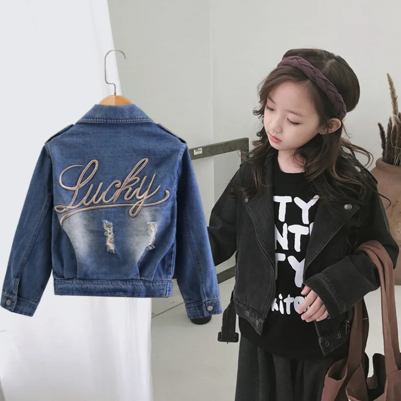 

2018 Autumn Children's Garment Korean Girl New Pattern Child Fashion Children Cowboy Loose Coat