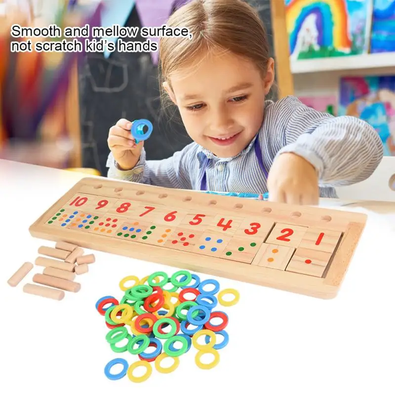 New Kids Wooden Arithmetic Math Toy Children Teaching Aids Counting