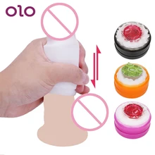 OLO Penis Delay Massager Penis Trainer Stimulator Vagina Real Pussy Portable Pussy Egg Male Masturbator Sex Toys for Men
