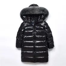 Girls Pearlite Layer Jackets 2018 Children Winter Clothes Girl Warm Natural Fur Collar Hooded Long Down Coats for Kids Outerwear Girls Pearlite Layer Jackets 2018 Children Winter Clothes Girl Warm Natural Fur Collar Hooded Long Down Coats for Kids Outerwear