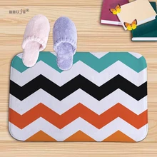 Фланелевый коврик красочные геометрические печатные ковры Противоскользящие коврики кухня гостиная водопоглощающий коврик с изображением животных 40x60 см