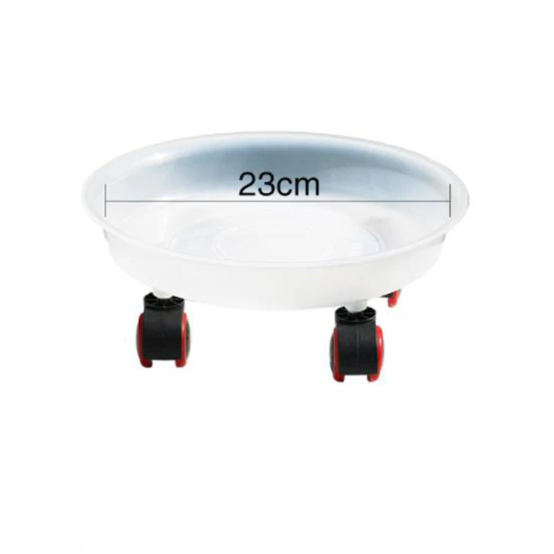 

White Planter Pot Stand Plant Caddy Moving Rolling Wheeled Planter Flower Pot Stand Holder For Moving Plant Or Bucket