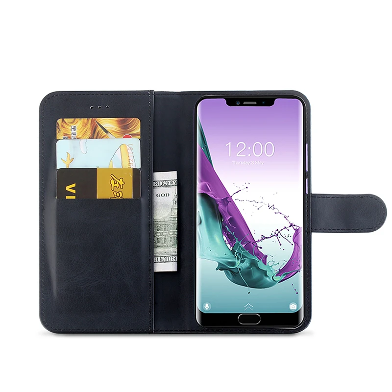 Alesser Для Doogee Y7 Plus PU кожаный чехол защитный полный флип Стенд для телефона Чехлы Coque