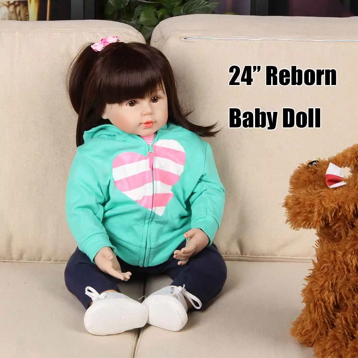 

Silicone Reborn Doll Baby Toys 24inch Vinyl Princess Toddler Girl Babies Doll For Christmas Gift Birthday Gift Play House Toy