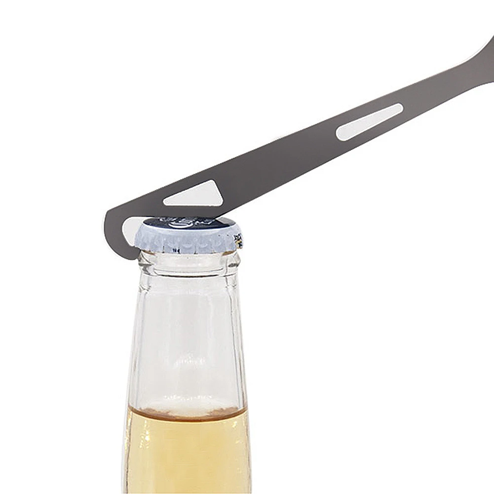 Multi-función de tenedor cuchara de Camping al aire libre vajilla portátil vajilla con abridor de botella de tenedor cuchara de titanio puro de Streng Multi-función de tenedor cuchara de Camping al aire libre vajilla portátil vajilla con abridor de botella de tenedor cuchara de titanio puro de Streng