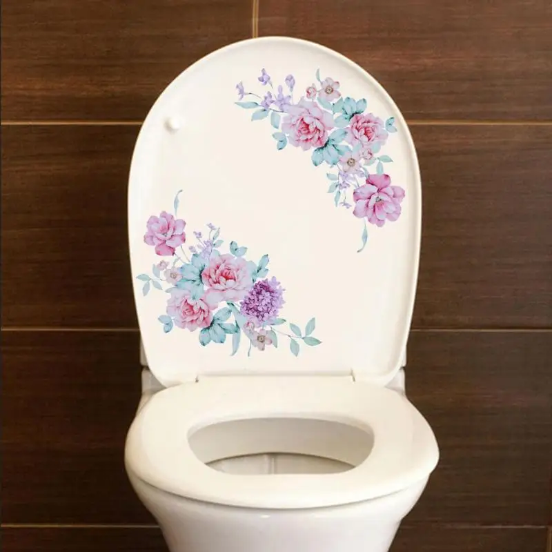 Новые цветы 3D наклейки на стену красивые пионы наклейки на холодильник шкаф туалет ванная комната украшения виниловые наклейки на стены/клей