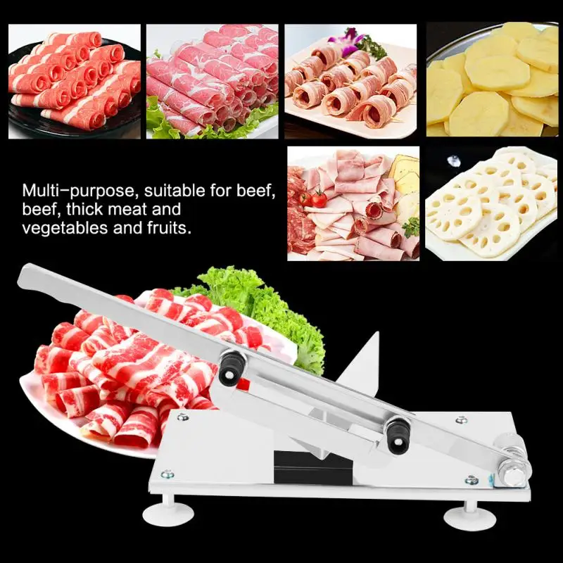 Автоматическая подача мясо ягненок Slicer дома ручной шлифовальный аппарат для