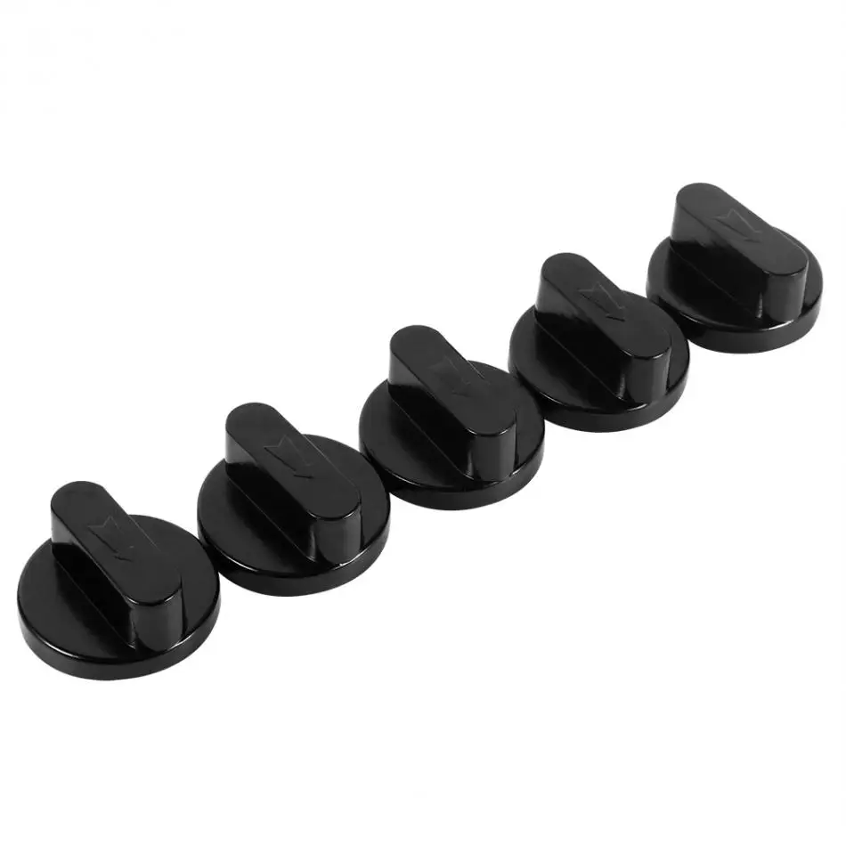 

House Cookware Parts 5Pcs New Black Universal Cooker Oven Gas Stove Grill Control Knobs Switch Home Kitchen Tools