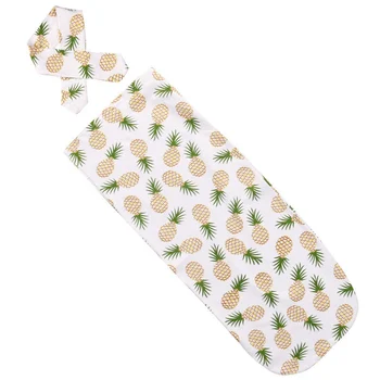 

Infant Newborn Toddler Baby Cartoon Printed Swaddle Blanket Babies Sleeping Cute Lovely Muslin Wrap Headband Lucky Child