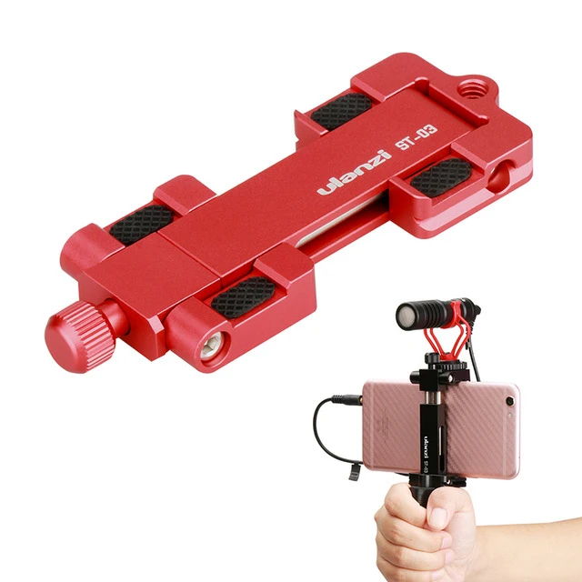 

Ulanzi ST-03 Phone Tripod Mount Clamp Smartphone Holder Adapter with Cold Shoe for iPhone X 7 Sumsung Xiaomi BY-MM1 Led Light